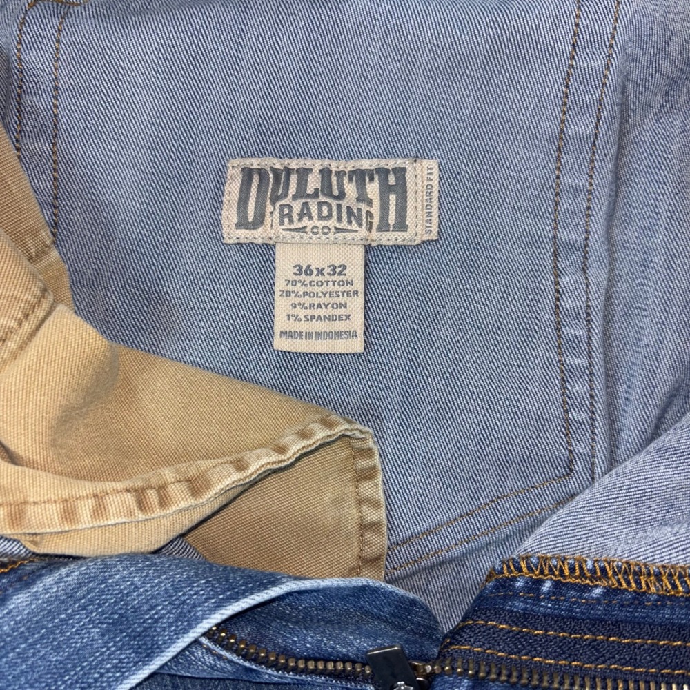 Duluth Trading Ballroom Double Flex Jeans Mens 36x32 Standard Fit Medium Wash